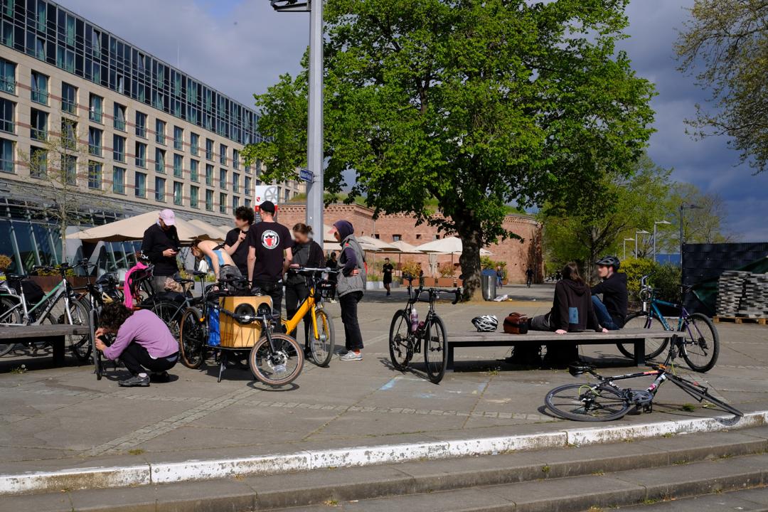 Radler versammeln sich