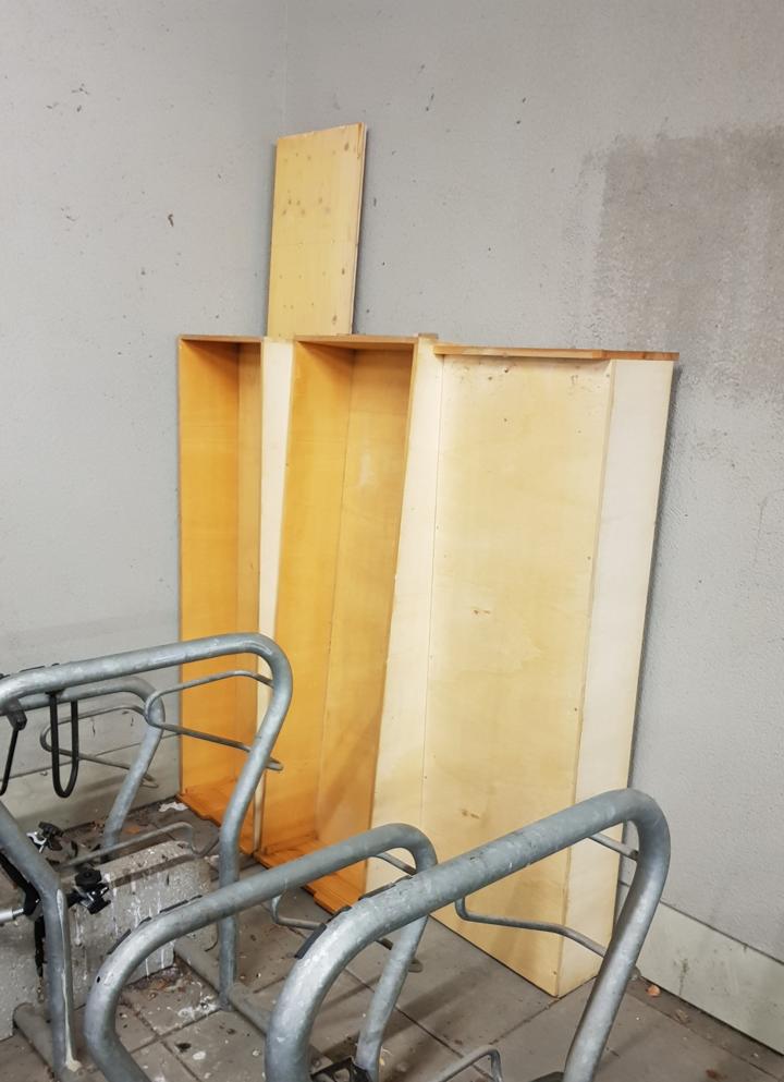 Zwischenlagerung in der Fahrradgarage.