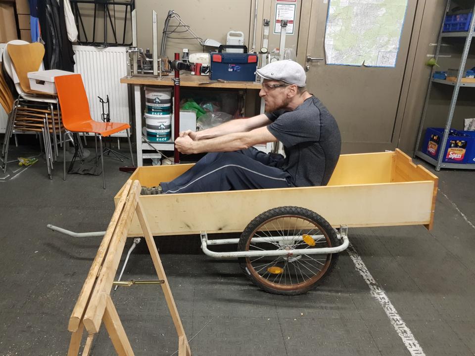 Alex testet den ersten BBT.