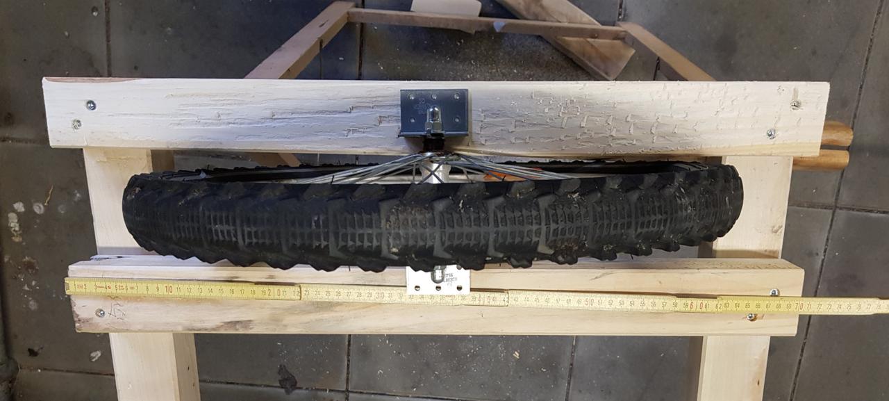 Ein Radlauf mit dem Vorderrad