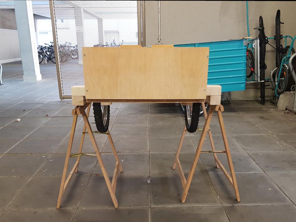 Fertiger VBT von vorne, aufgebockt.