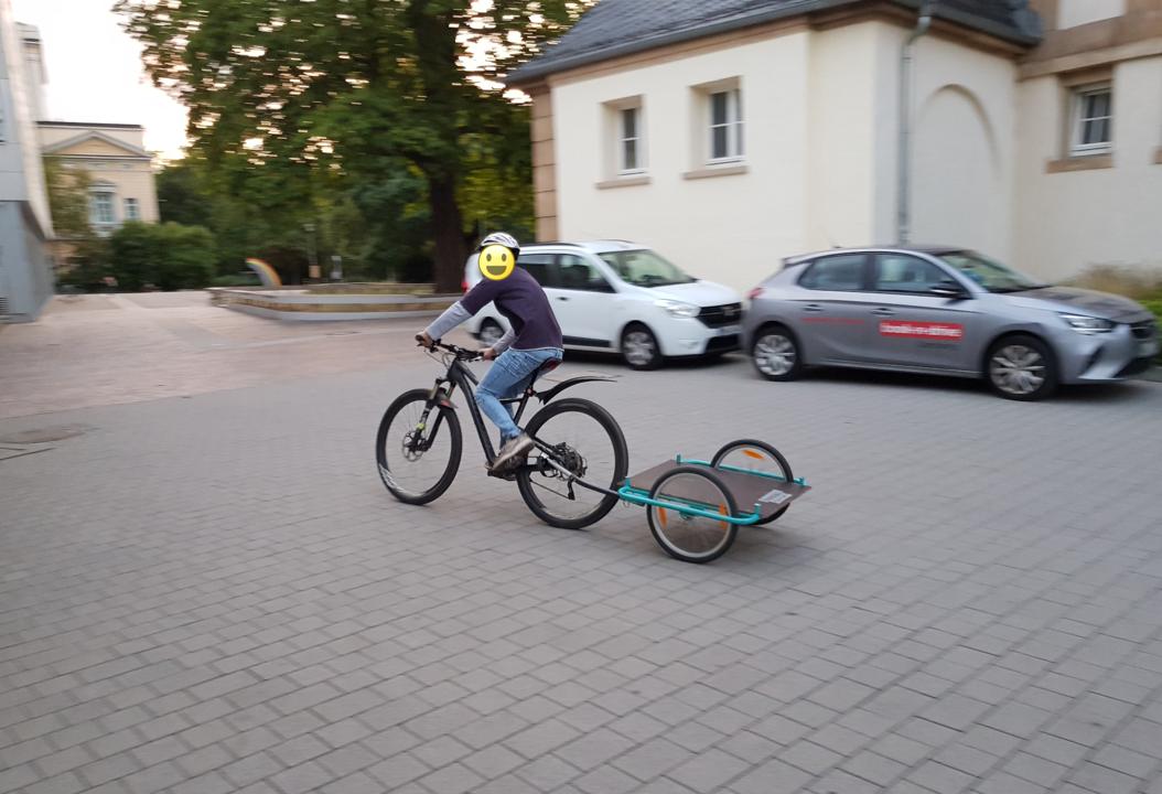 Erste Testfahrt ohne Last.