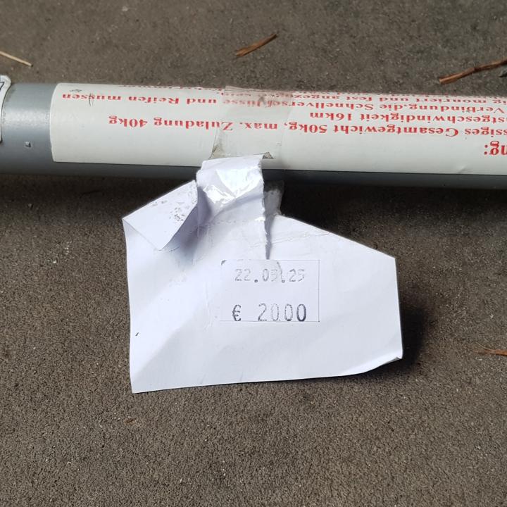 Preisschild mit Preis